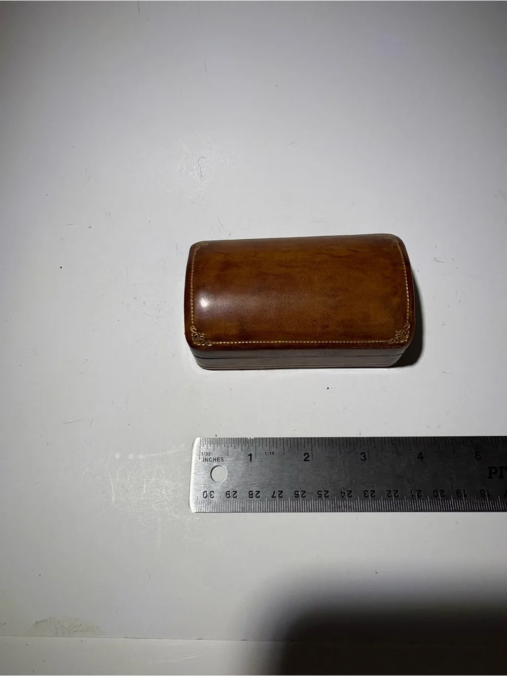 Compact Brown Leather Jewelry Case
